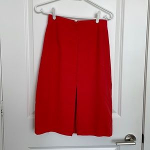 T Babaton Front Slit Skirt - Size 4 in red
